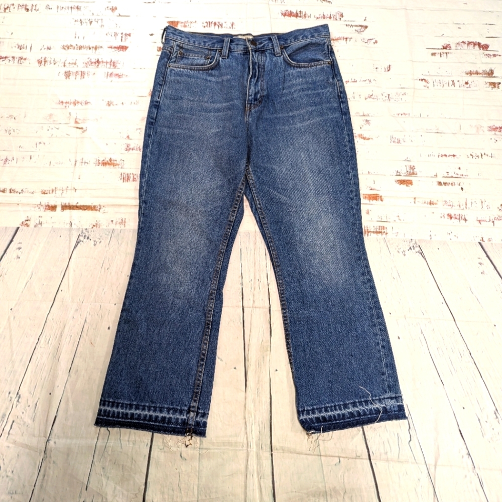 Free People straight legged cropped jeans